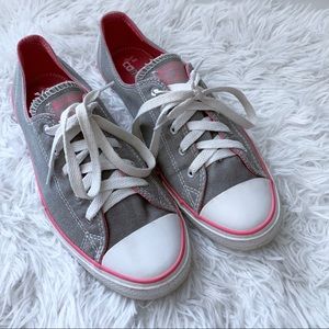 Converse Gray & Pink Chuck Taylor All Star Shoes
